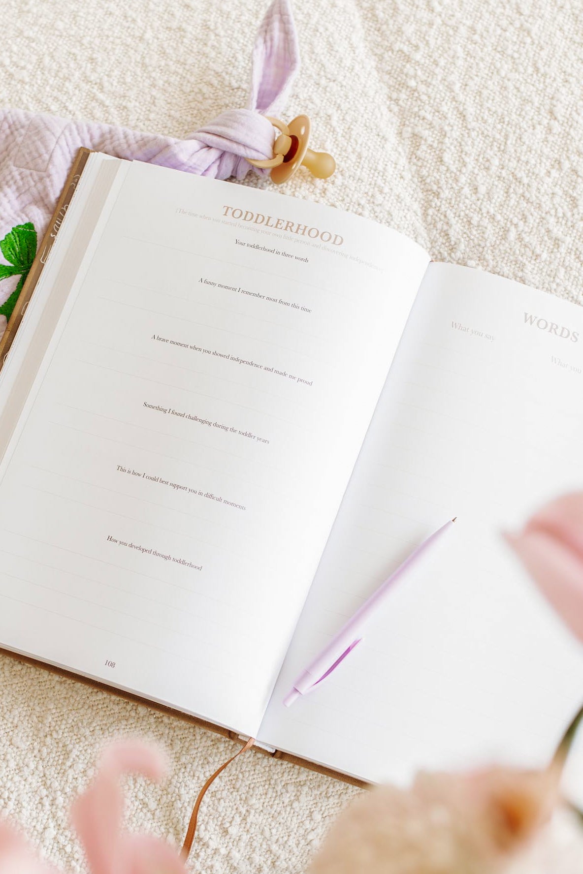 'As you grew bigger and bigger' Childhood Memory Book