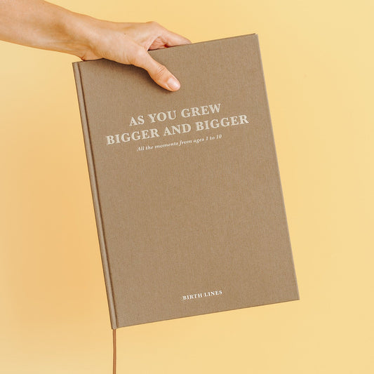 'As you grew bigger and bigger' Childhood Memory Book