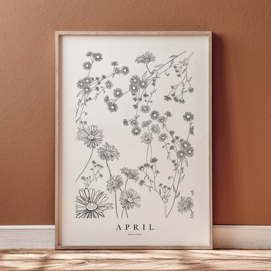 Birth Flower poster April