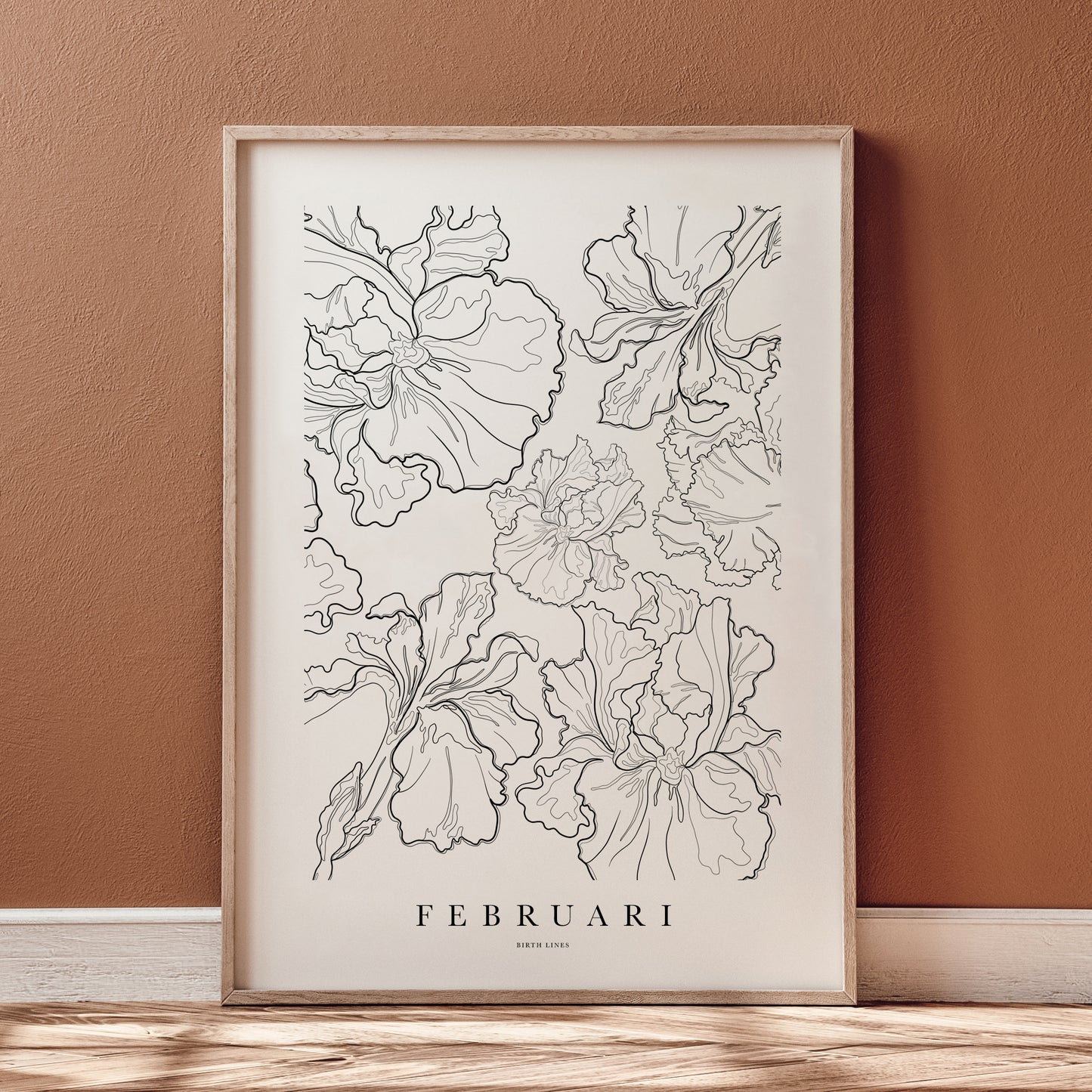Birth Flower poster februari