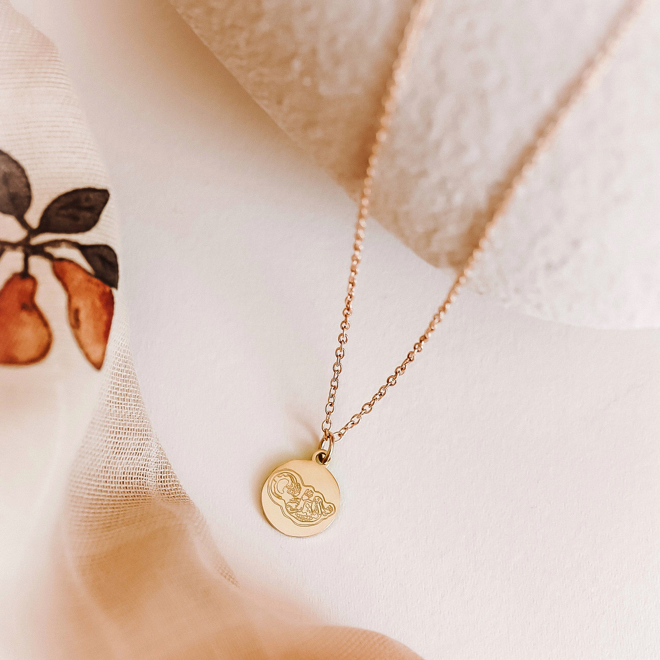 Birth Lines Ketting Coin - Stainless Steel