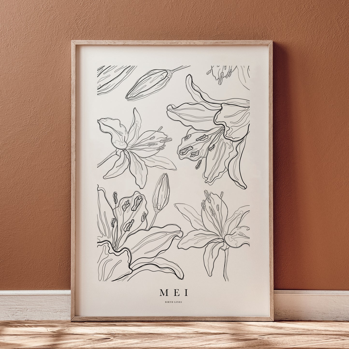 Birth Flower poster mei