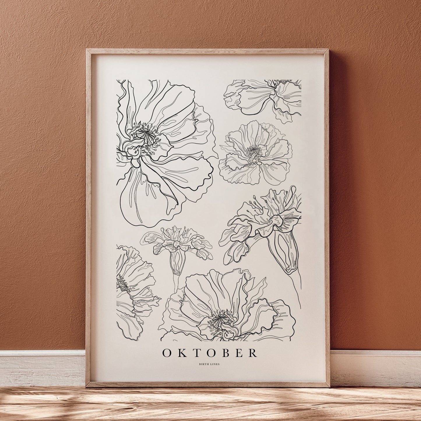 Birth Flower poster oktober