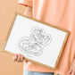 Birth Line echo-illustratie, tweeling