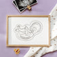 Birth Line echo-illustratie, eenling
