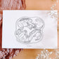 Birth Line echo-illustratie, tweeling