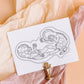 Birth Line echo-illustratie, tweeling