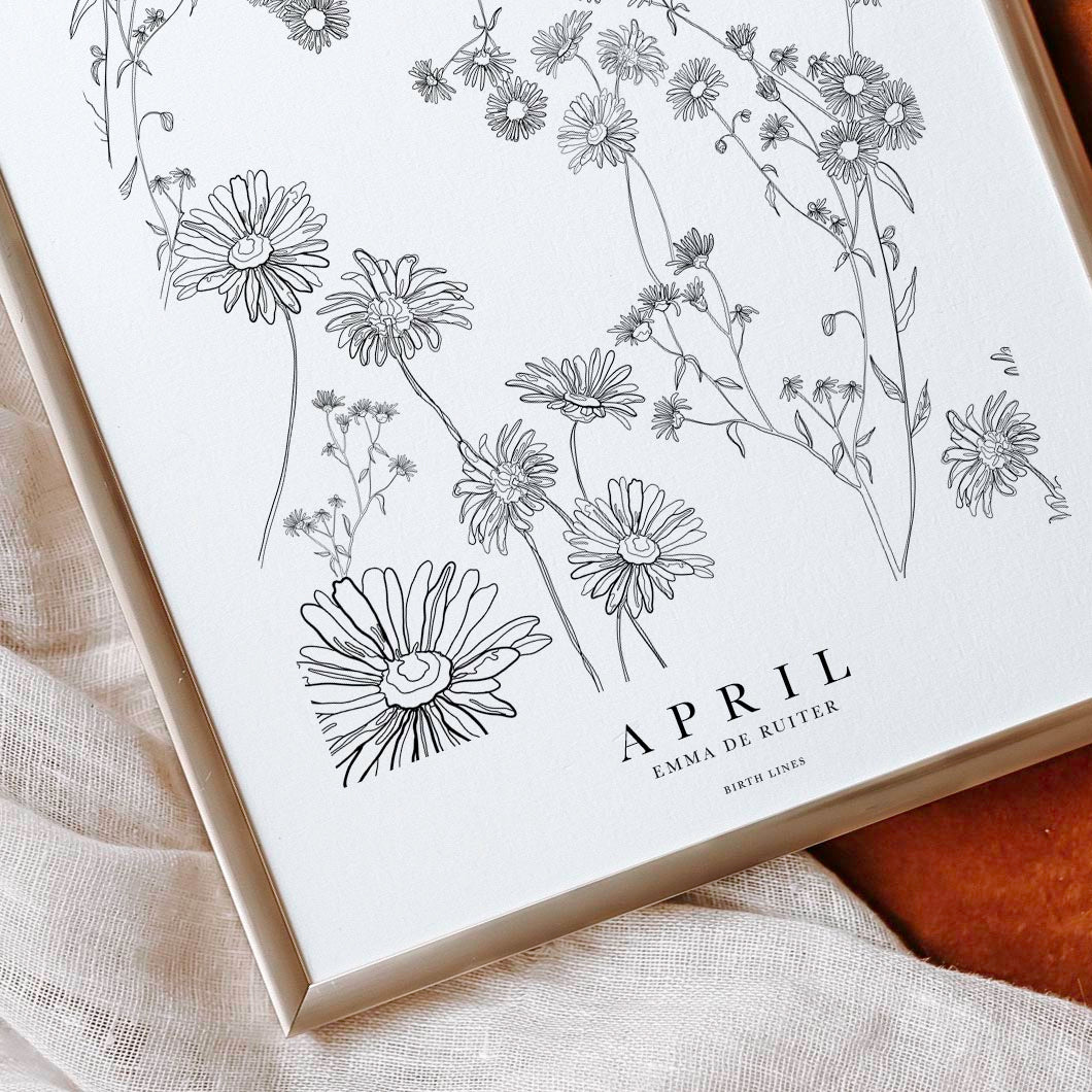 Birth Flower poster april