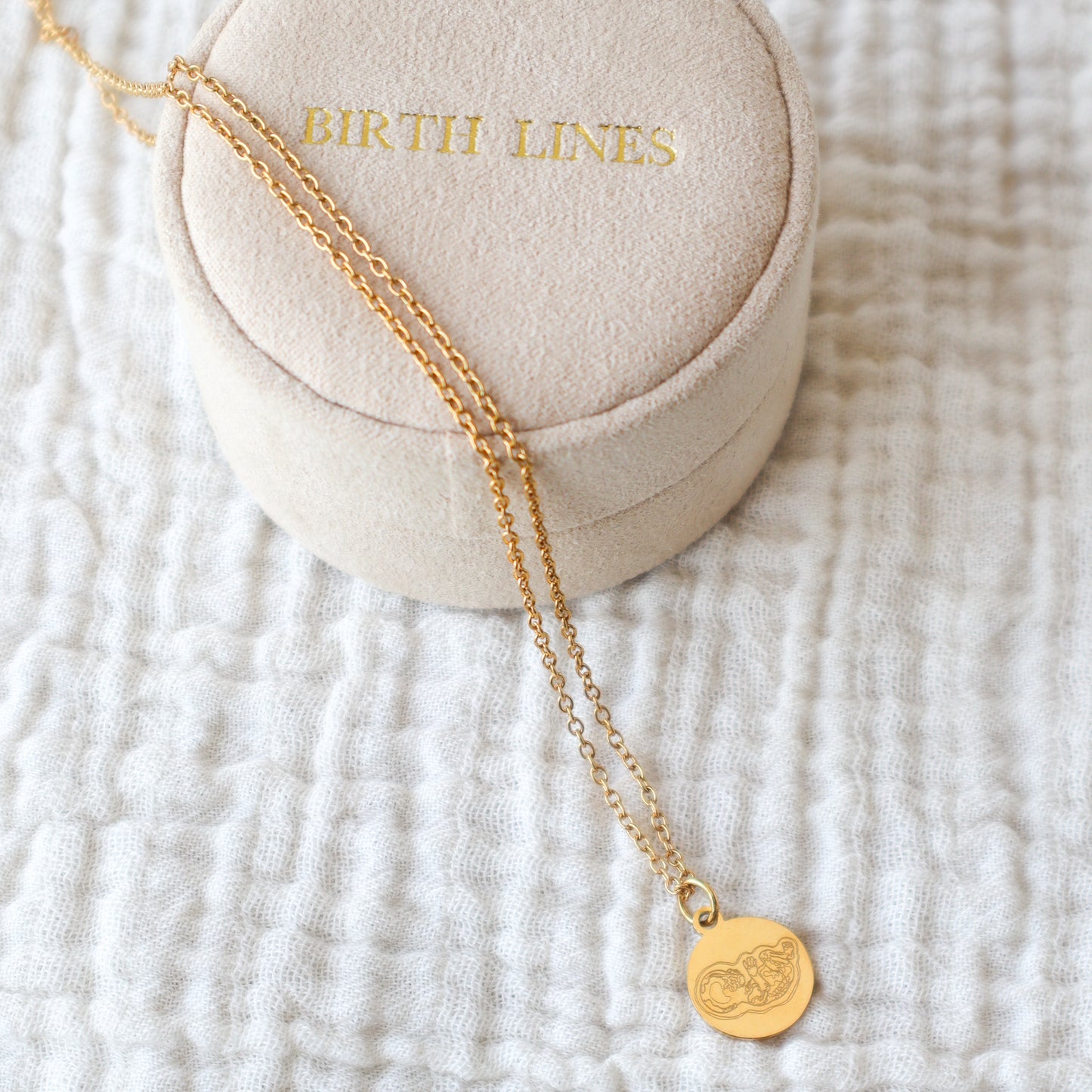 Birth Lines Ketting Coin - Stainless Steel