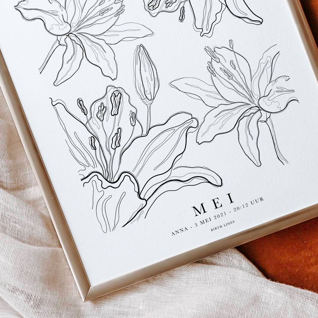 Birth Flower poster mei